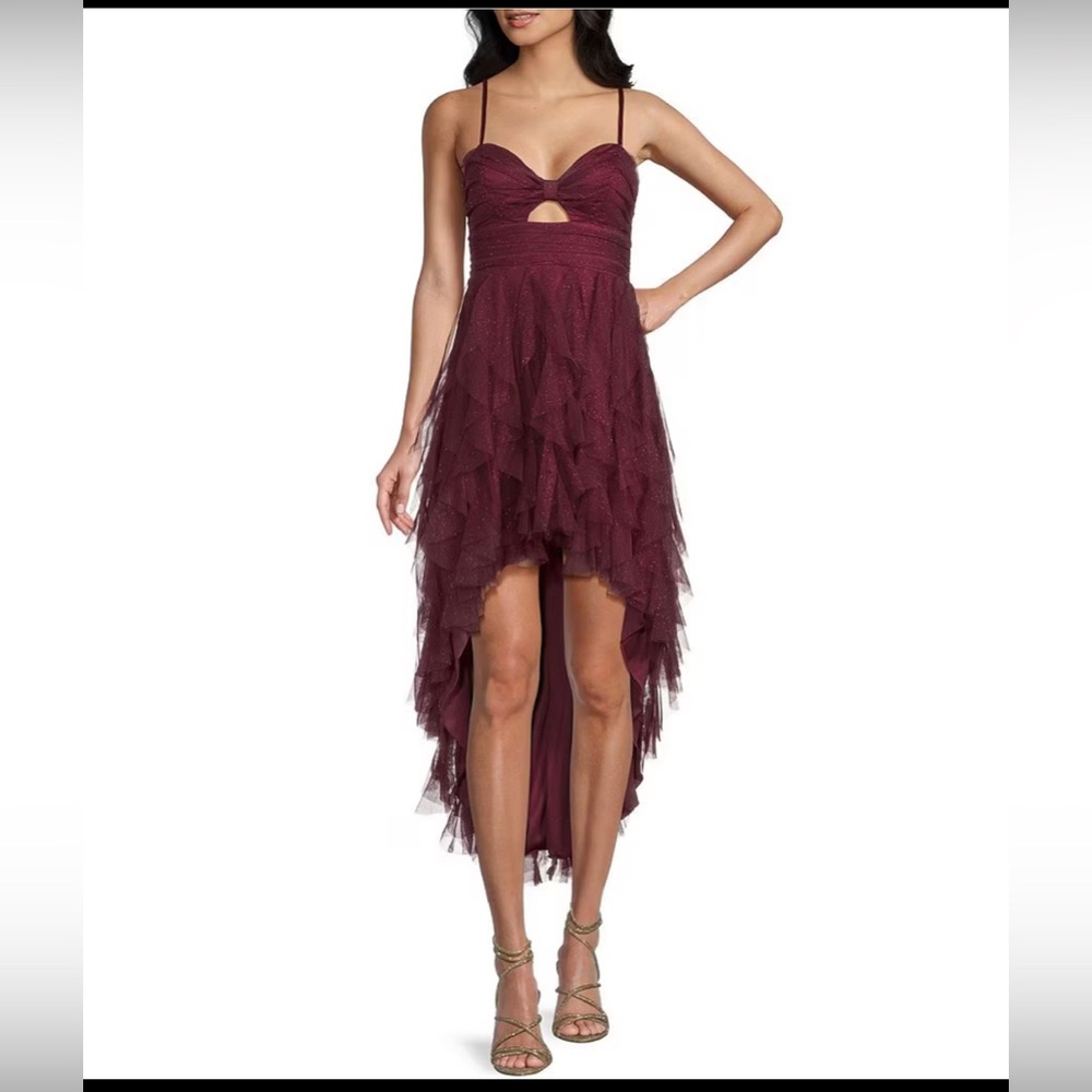 Pear Culture Burgundy Dress